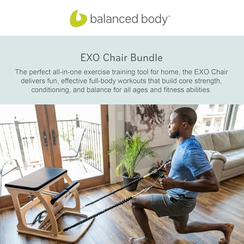 EXO Pilates Chair Bundle - Includes Resistance Bands & Handles
