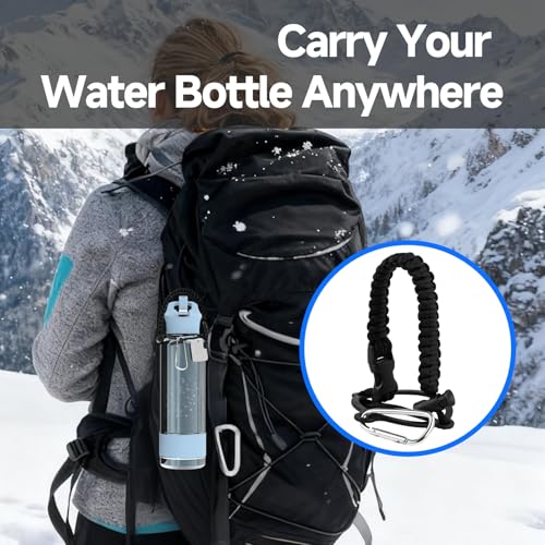 Paracord Water Bottle Handle with Carabiner - Durable & Lightweight