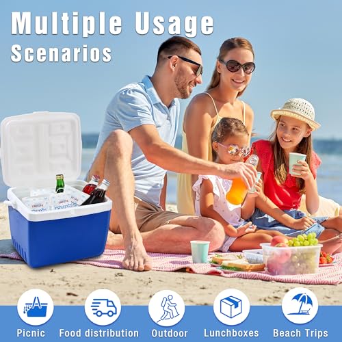 Reusable Slim Gel Ice Packs for Coolers and Lunch Boxes - 25 Pack