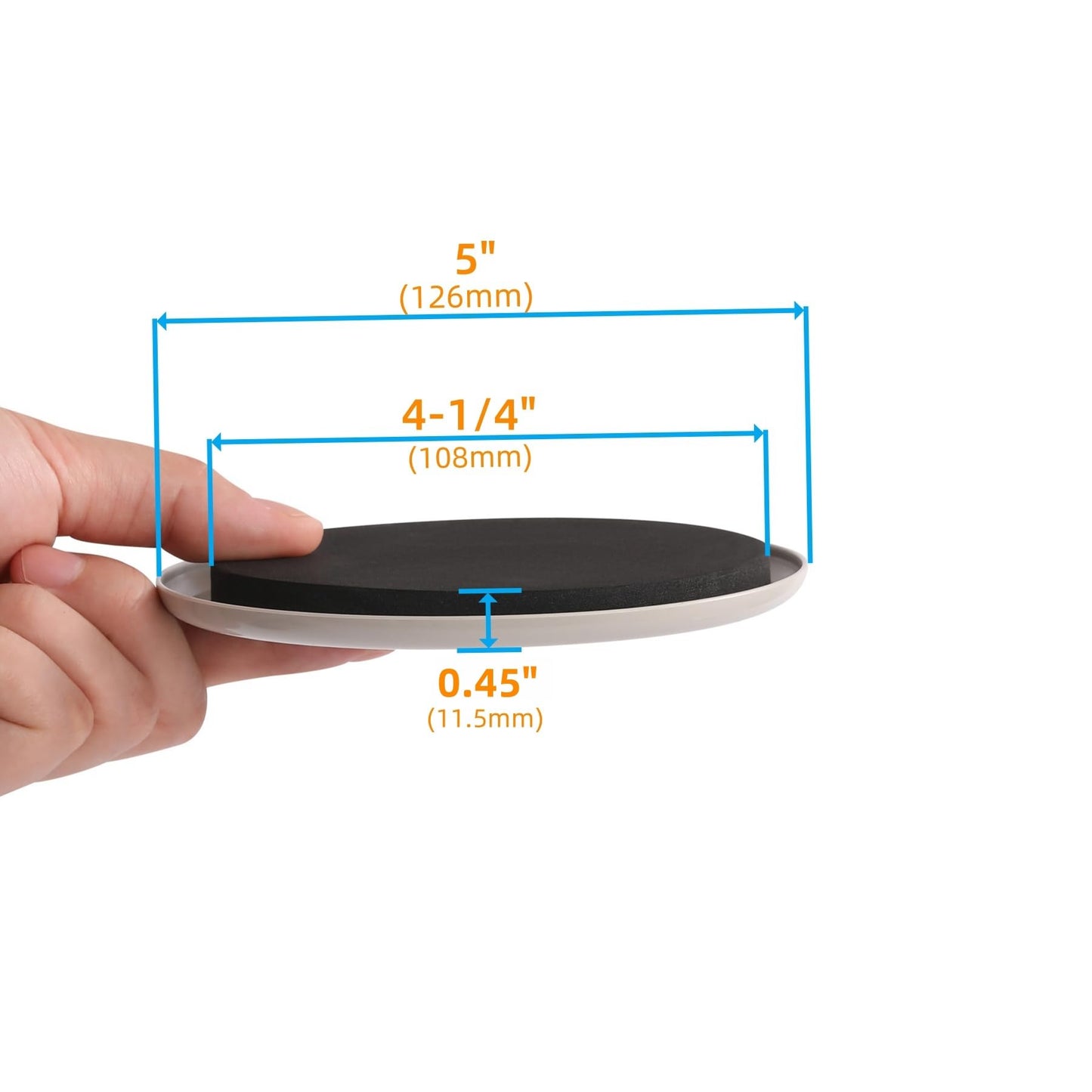 Furniture Sliders for Carpet - Furnigear 8 PCS 5" Furniture Sliders, Heavy-Duty Furniture Gliders Movers for Hardwood Floors, Plastic Moving Pads for Heavy Furniture, Floor Protectors for Carpet