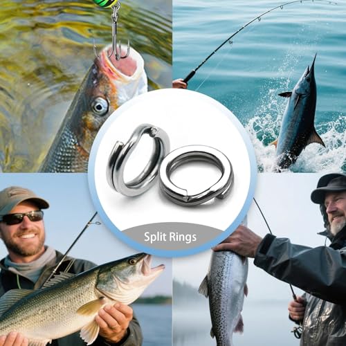 90pcs Heavy Duty Stainless Steel Fishing Split Rings - Size 1