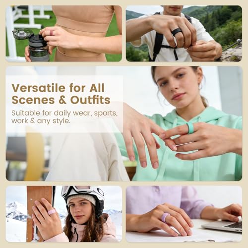 Silicone Protective Cover for Smart Rings - 6 Pack - 01 / Size 6-10