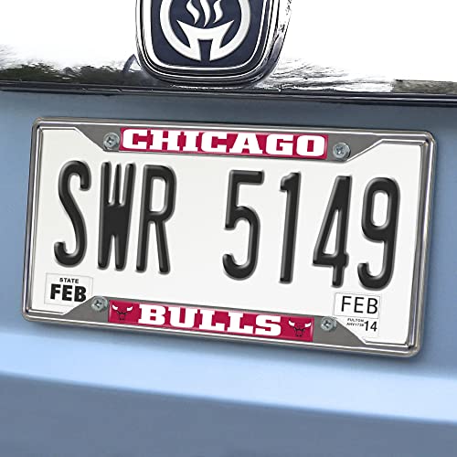 NBA Chrome Metal License Plate Frame - Chicago Bulls