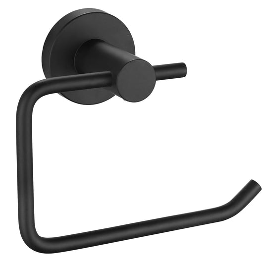Toilet Paper Holder, Premium 304 Stainless Steel Paper Towel Holder, Toilet Paper Roll Dispenser Bathroom 5.5" TP Holder for Kitchen Washroom (Matte Black)