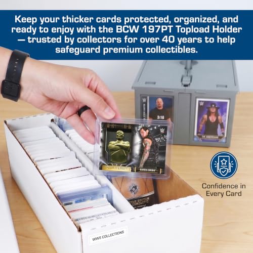BCW 197 PT. Thick Card Topload Holder - Pack of 10 | Durable Rigid