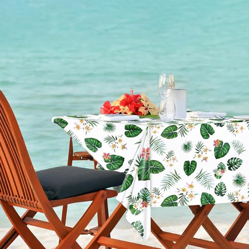 PHOGARY 6 Pack Hawaiian Luau Tablecloths 51x86in Tropical Party Decor