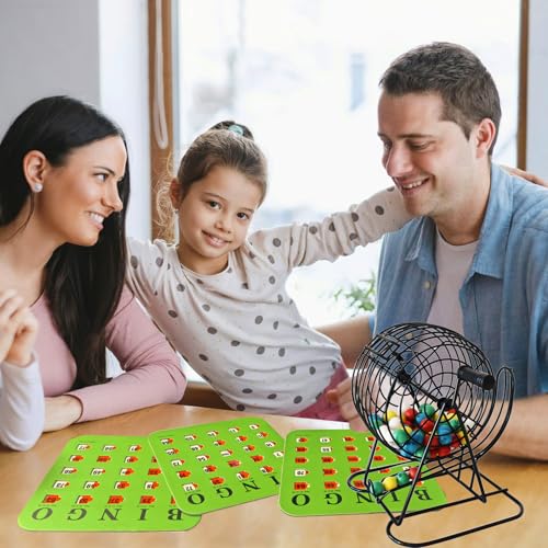 Yuanhe Reusable Travel Bingo Cards with Sliding Windows, 25 Pack, Green, 6.8" x 6.8"