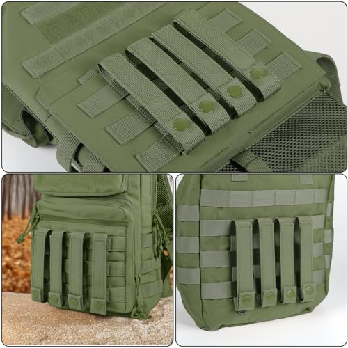 Army Green 4-Pack 6-Inch Molle Straps with Snaps for Tactical Gear, Heavy Duty Webbing Attachments