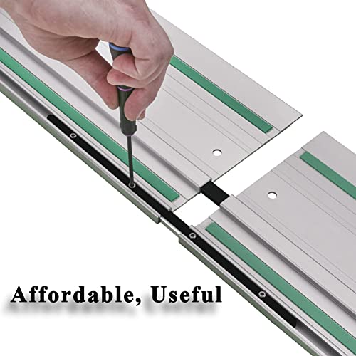 Guide Rail Connector Accessories Kit 71358 482107 Compatible with Festool | Makita | DeWalt Track Saw Secure Long Cuts, 2 Pack, Black