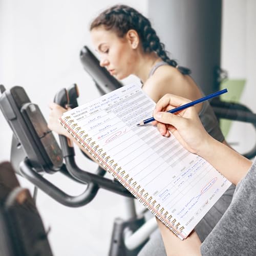 Pink A5 Fitness Journal Workout Planner for Men & Women, 6.4 x 8.3 inches, Gym & Home Use, Goal Tracking & Progress Log