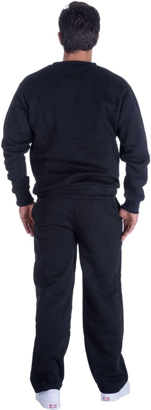 Facitisu Men's Active Fleece Sweatpants - Comfortable Drawstring Workout Pants for Running | Black