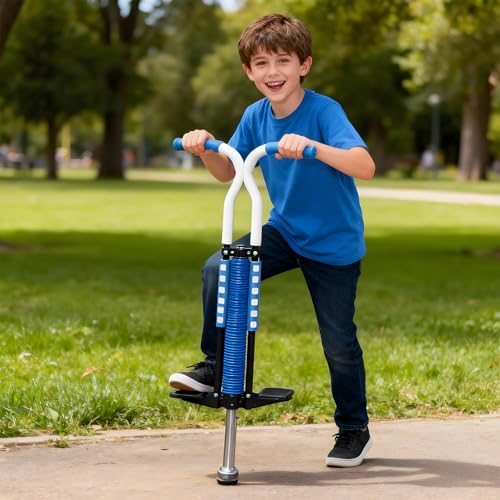 Willingfun Blue Kids Pogo Stick for Ages 8-13, Safe & No Assembly