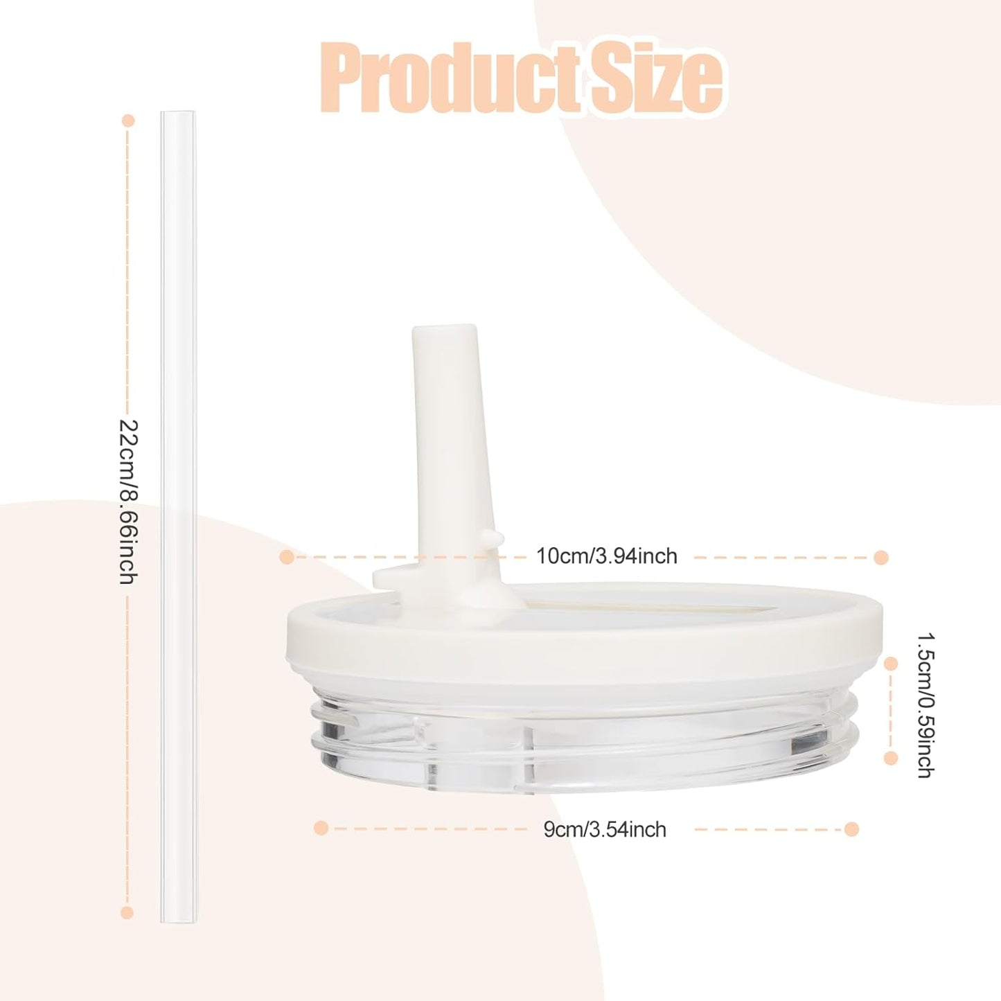 Stanley 40 oz Tumbler Lid Replacement - Leak Proof Flip Straw Cover | No Spill Cream White