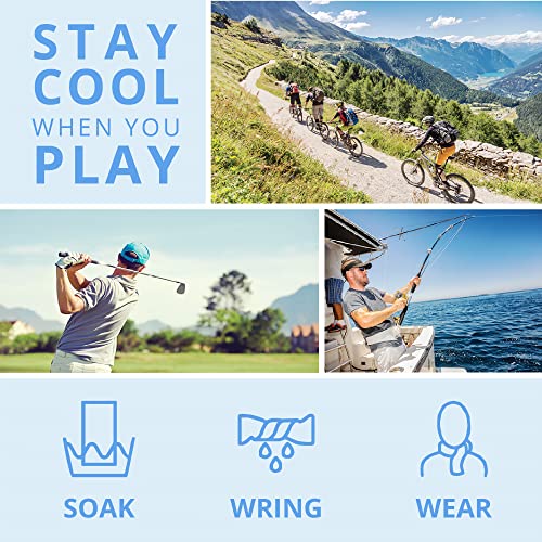 Cooling Towel for Face and Neck - Instant Relief Microfiber, 33"x10.5"