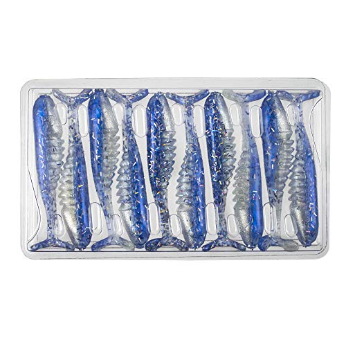 Crappie Fishing Lures - Bobby Garland Slab Hunt'R 2.25" Blue Ice, Pack of 10