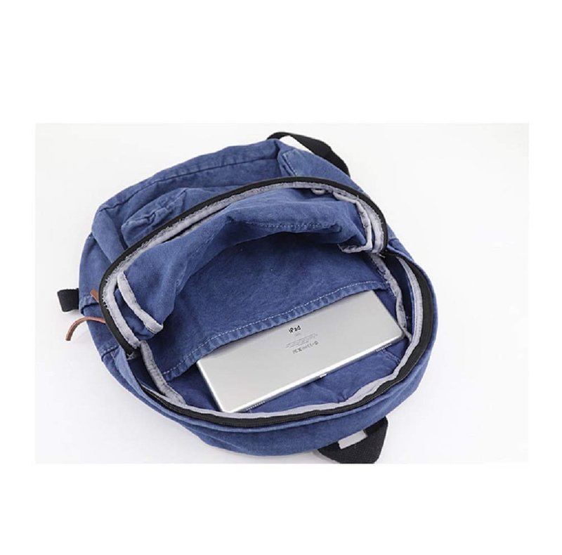 MiCoolker Backpack for Women Men Soft Denim Canvas Bag Casual Travel Backpacks Jeans Daypack Pure Colour Yellow