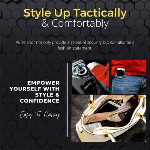 TRAMERICAA Pulse Shot 3-in-1 Phone Taser: 1.6 microCoulomb Stun Gun, 120 dB Panic Alarm, and Strobing Flashlight - Ultimate Self Defense Tool