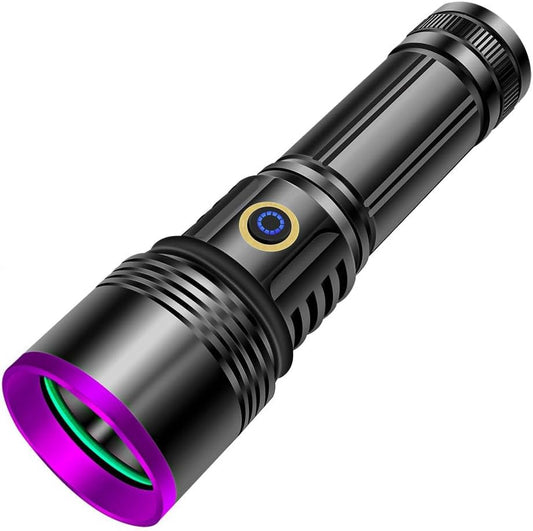 30W UV Flashlight - Rechargeable Black Light for Pet Urine Detection & Curing