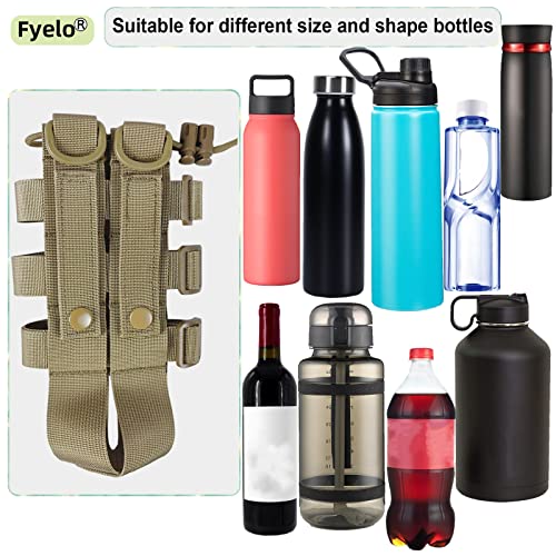 Molle Tactical Water Bottle Holder - Adjustable 16-64 oz - Green
