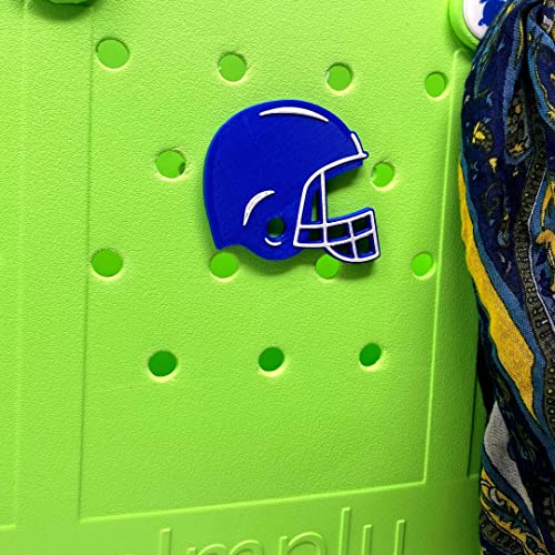 Blue Football Helmet Charm Accessory for Bogg Bags