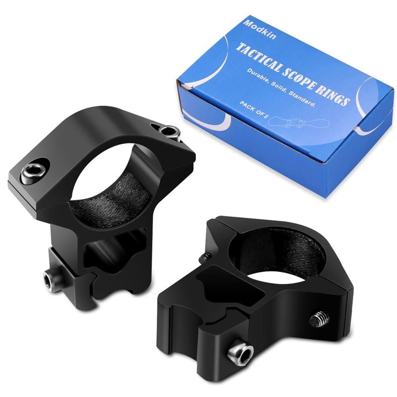 Modkin 11 mm Dovetail Scope Mounts for 1'' Scope Tube High Profile for Airguns or Premium .22 Rifles, 2 Pieces