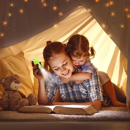 100 PCS Helicopter Mini Flashlight Keychain, Rocket LED Flashlight, Mini Flashlights In Bulk, Colorful LED Flashlight, Small Flashlights for Kids, Mini LED Flashlight Keychain, Astronaut Party Favors