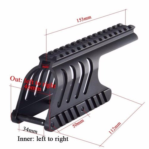 Gotical Remington 870 Mount and 3-9×40AO Rifle Scope | Saddle Mount, Rings for Remington 870 Shotgun in 12GA or 20 GA, Fully Coated Lenses for Superior Clarity, Fogproof