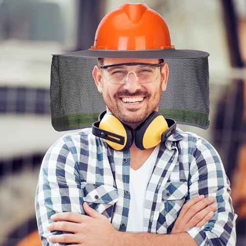 UNCO- Hard Hat Sun Shield, 4 Pack, Gray, Full & Standard Brim Mesh Sunshade High Visibility Reflective, Hard Hat Accessories