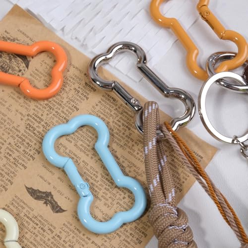 Silver Bone-Shaped Alloy Spring Trigger Snap Buckles 10 Pcs for Dog Collars & Bags