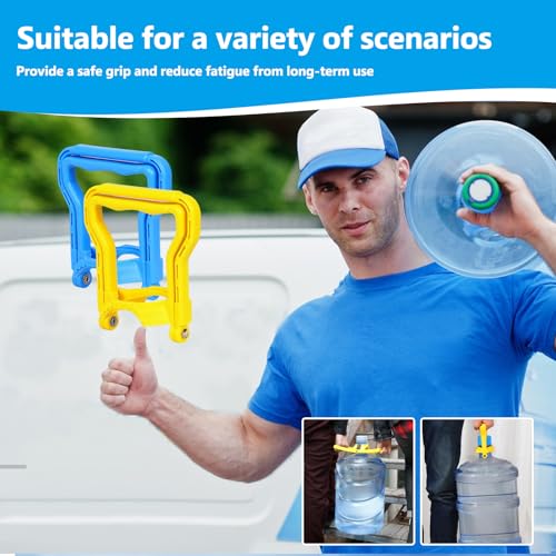 Gallon Water Bottle Handle - Ergonomic Dual-Mode Lift, Blue