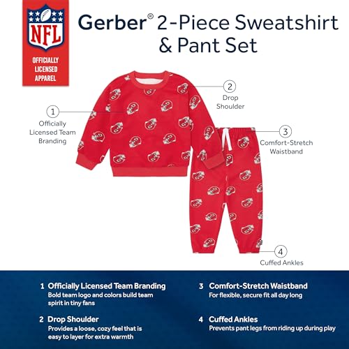NFL Baby Sweatshirt and Pants Set - Kansas City Chiefs - 2T