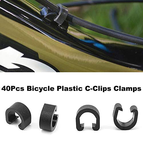 40pcs Bicycle C-Clips Cable Housing Guides - MTB & Road Bike Frame Buckles
