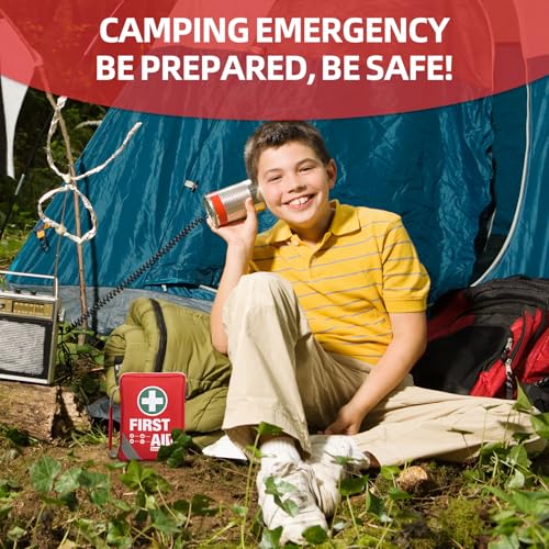 Compact First Aid Kit with 175 Pieces - Reflective Emergency Bag