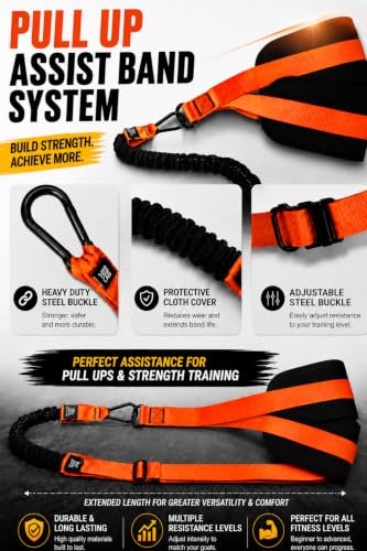 Pull Up Assistance Bands Set with Padded Straps & Handles