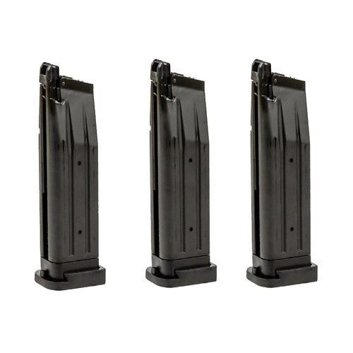 Lancer Tactical Knightshade 28 Round Hi-Capa Green Gas Airsoft Magazine 3 Pack