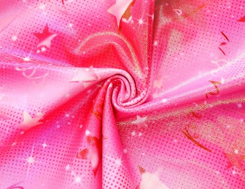 Sparkly Long Sleeve Gymnastics Leotard for Girls - 3-4T Rose Pink