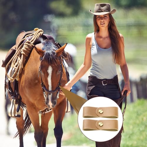 Khaki Leather Breakaway Horse Halter Replacement Straps - 6 Pack