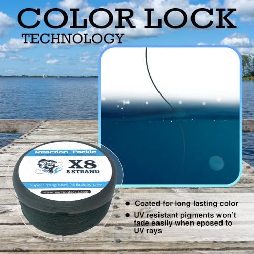 Reaction Tackle Braided Fishing Line - Pro Grade Power for Saltwater & Freshwater | Enhanced Visibility
