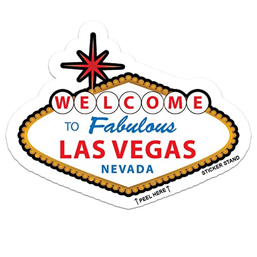 Las Vegas Nevada Bumper Sticker Decal - 5 x 3 Inch Weatherproof Vinyl