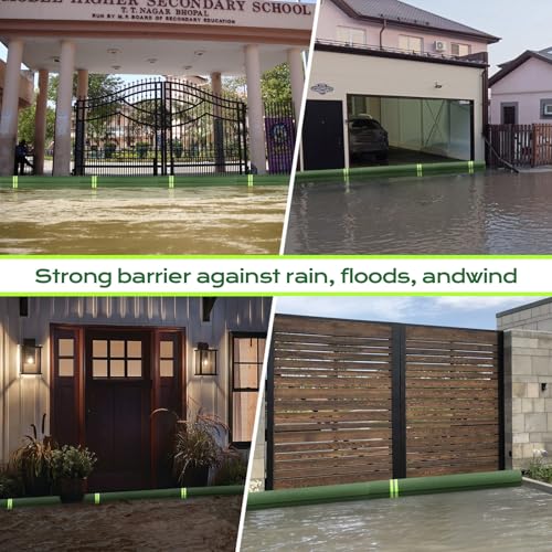 Sand Bags for Flooding,4Pcs Flood Prevention Sandbags,Thickened Long Canvas with Elastic Band, Reusable Flood Barriers for Indoor and Outdoor Garage 4'X 7"