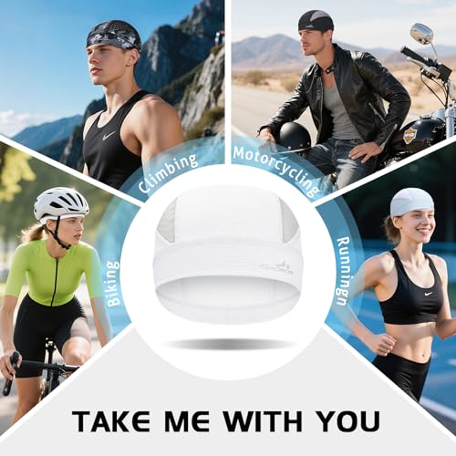 GXCROR Breathable Mesh Skull Cap for Men Women Summer Cycling & Motorcycle Helmet Liners