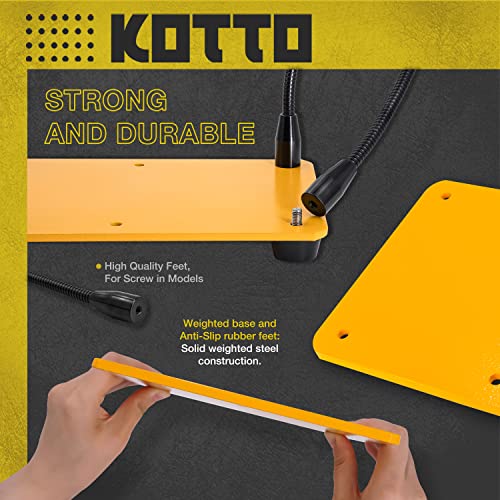 KOTTO Helping Hands Soldering, Third Hand Soldering Tool PCB Holder Four Arms Helping Hands Crafts Jewelry Hobby Workshop Helping Station Non-Slip Steel Weighted Base