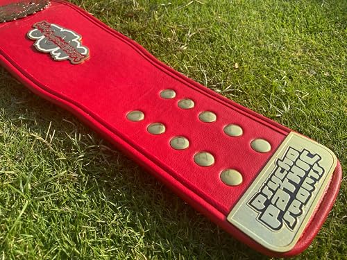 JCW Championship Belt Replica with Red Strap - Collectible Wrestling Accessory