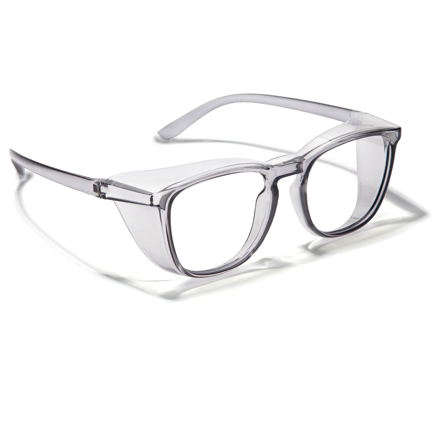 LianSan Oversize Anti-Fog Safety Glasses for Nurses, Z87.1 Certified Goggles for Women, Square UV Protection Light Grey