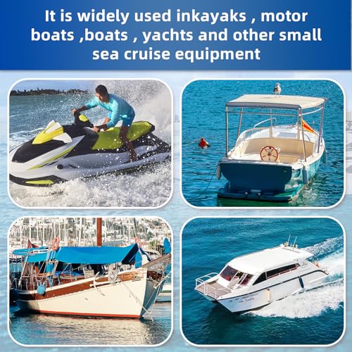 AQINGR 2 Pack Bungee Dock Lines - Adjustable 4-6ft Mooring Ropes for Boats