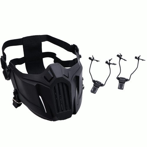 Airsoft Mask Creative Protective Half Face Mask Outdoor Game Mask Costume Mask Outdoor Sports Masks (Black)