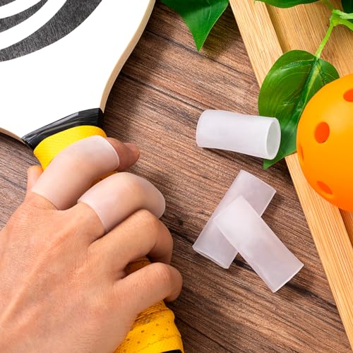 Gel Finger Sleeve Protectors - 4 Pack Silicone Finger Cots for Pain Relief