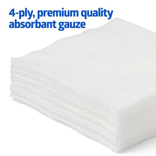 Medline Non-Sterile Nonwoven Gauze Sponges, 4-Ply, 4" x 4", Perfect for Wound Care, Pack of 2000