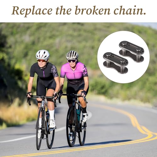 10 Pairs Single Speed Bicycle Chain Master Links - Carbon Steel - Dark