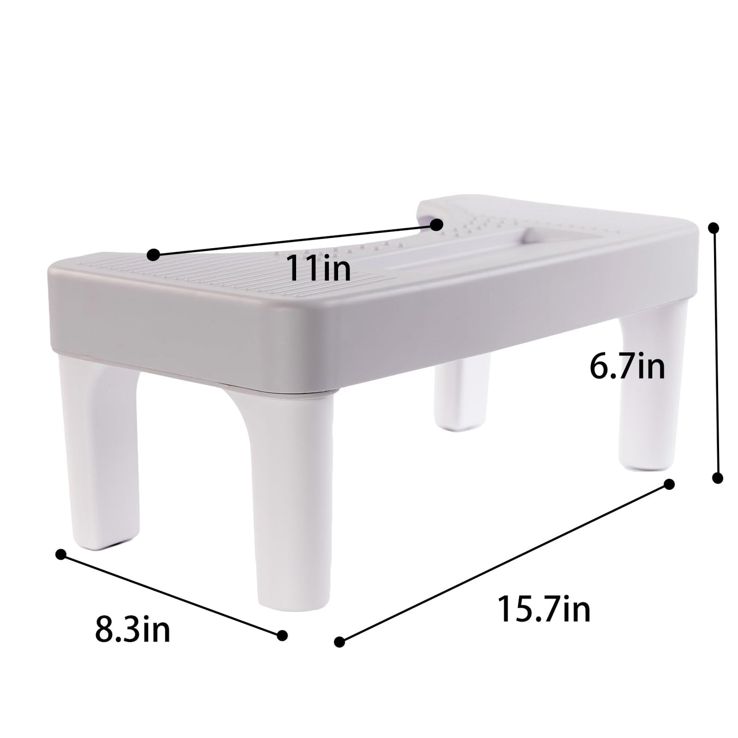 6.7 Inch Step Stool,Portable Plastic Foot Stool,Non-Slip Potty Stool for Bathroom